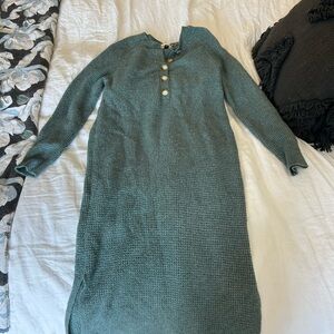 Universal Thread Teal Knit Nightgown with Buttons